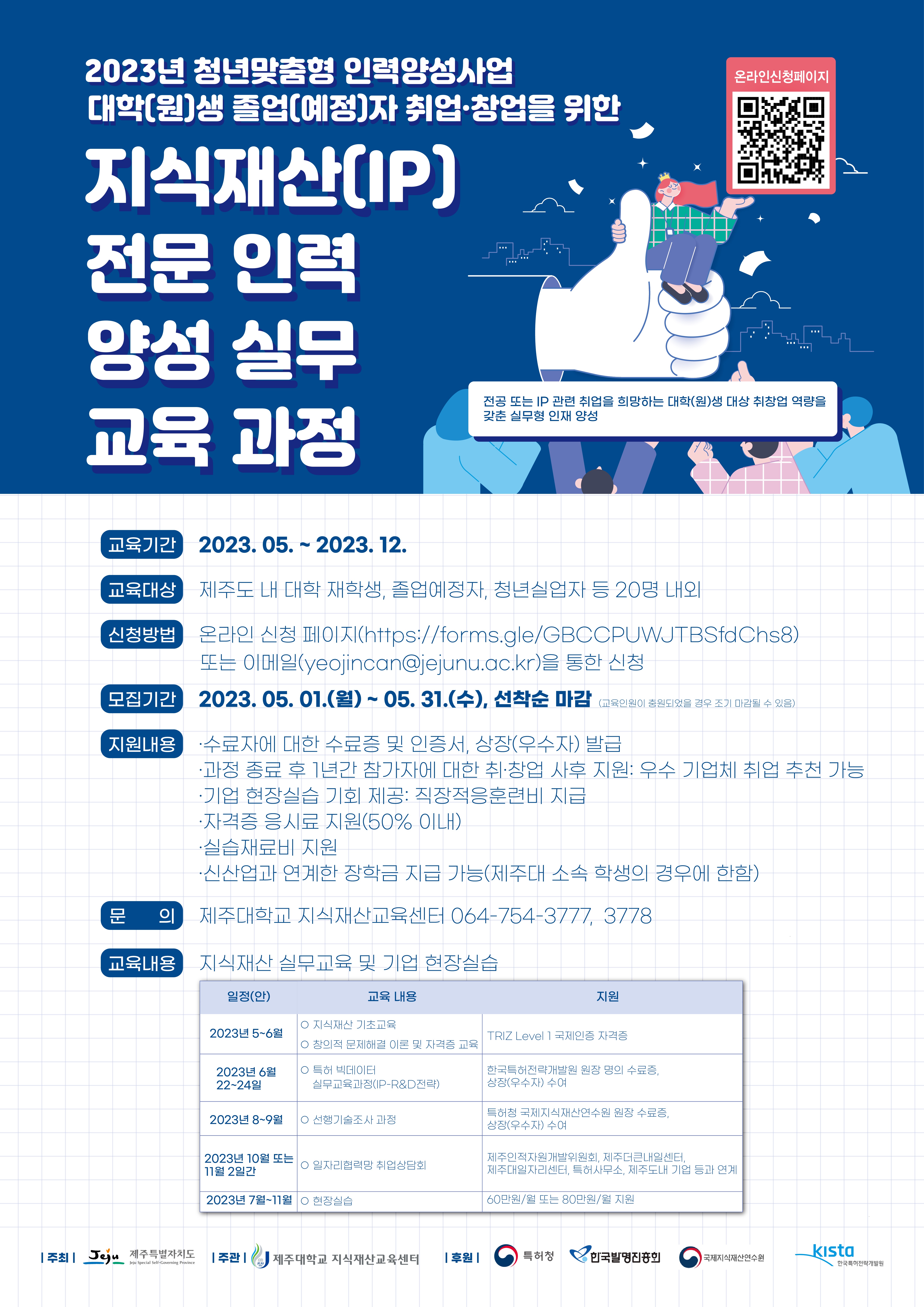 「2023년 지식재산 전문인력 양성 실무교육과정」 참여 안내